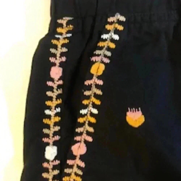 Madewell Springtime Embroidered Black Pull On Shorts w/ Pockets Womens Sz XS - Picture 6 of 11